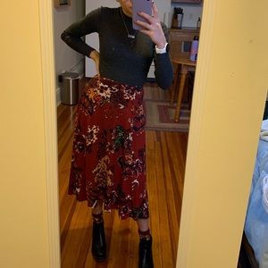 Anthropologie winter midi skirt